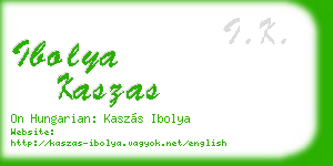 ibolya kaszas business card